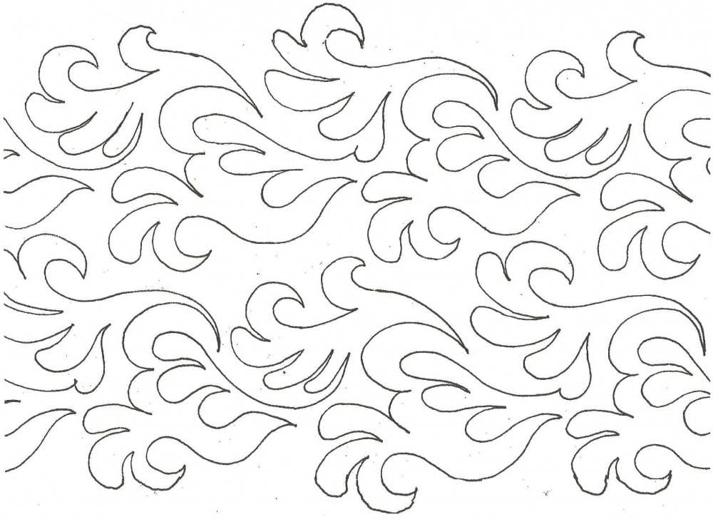 Frothy Seas  2 rows of 8