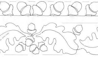 Oak Border & Acorns 4 1/2