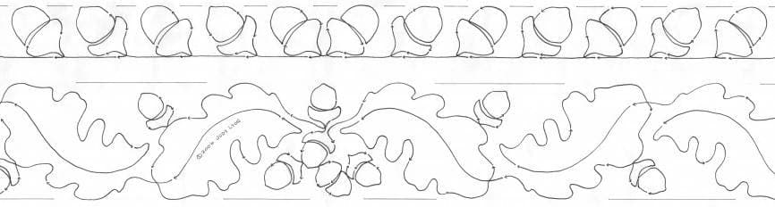 Oak Border & Acorns 4 1/2