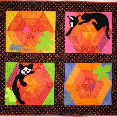 Pumpkin Kaleidoscope Wall Hanging Pattern with Top-Lique