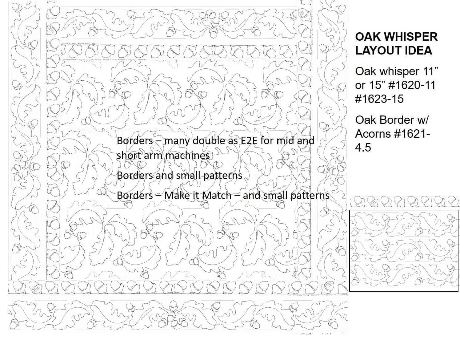 Oak Border & Acorns 4 1/2