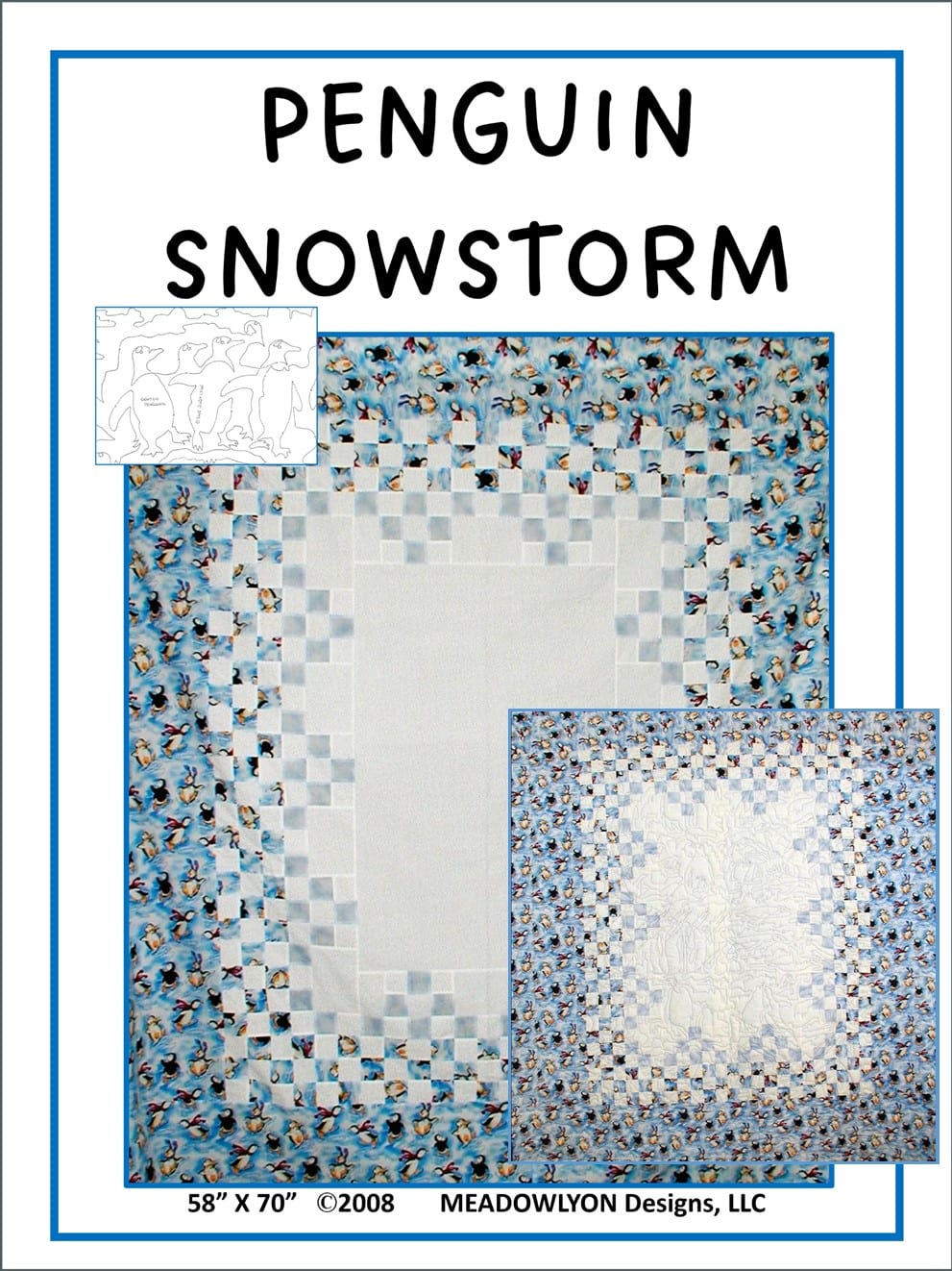 PENGUIN SNOWSTORM Quilt Pattern