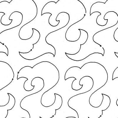 Seafoam 2 rows 4 1/2
