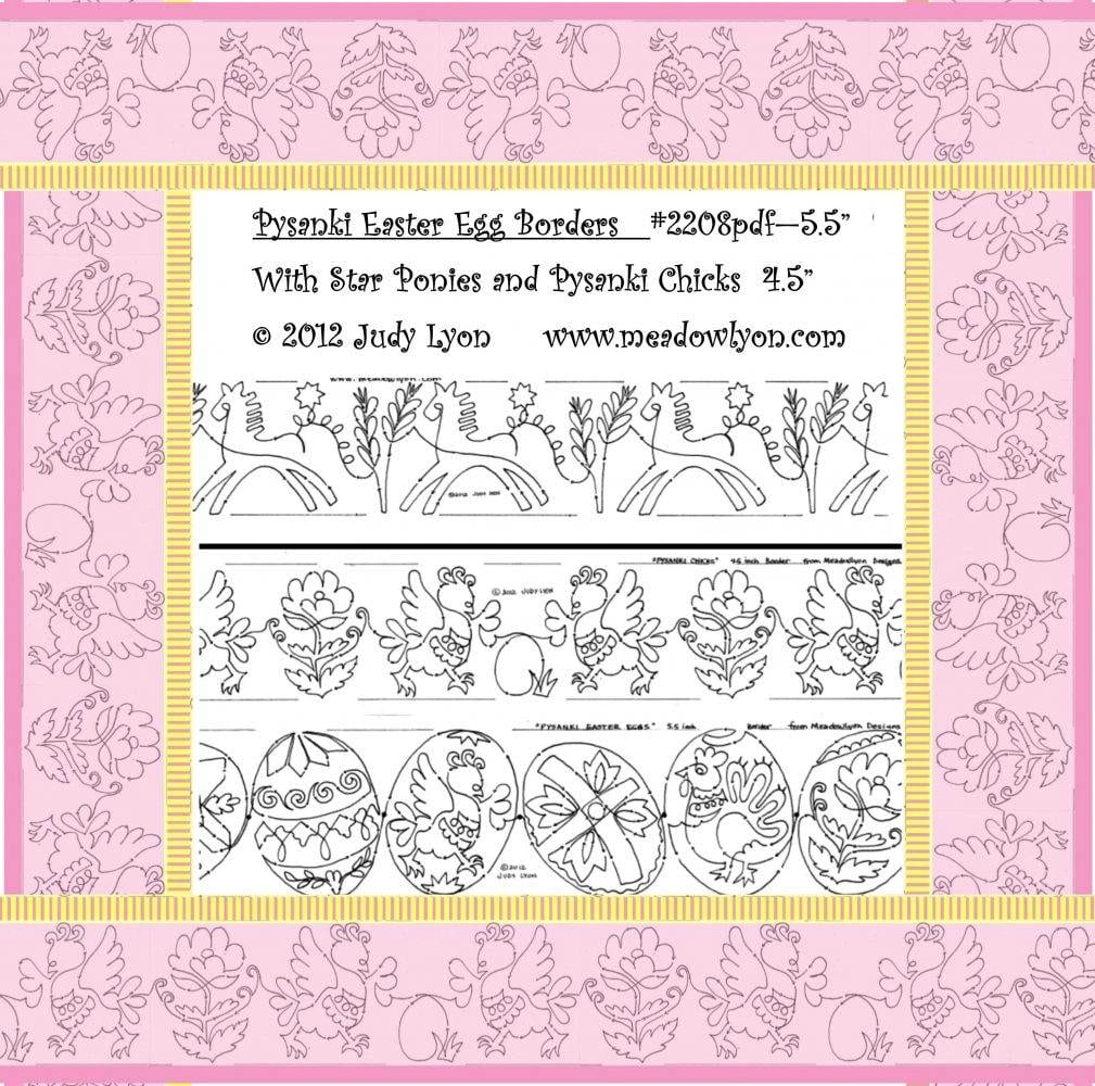 Pysanki Easter Eggs 5.5 borders
