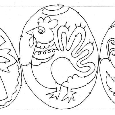 Pysanki Easter Eggs 5.5 borders - Paper Print