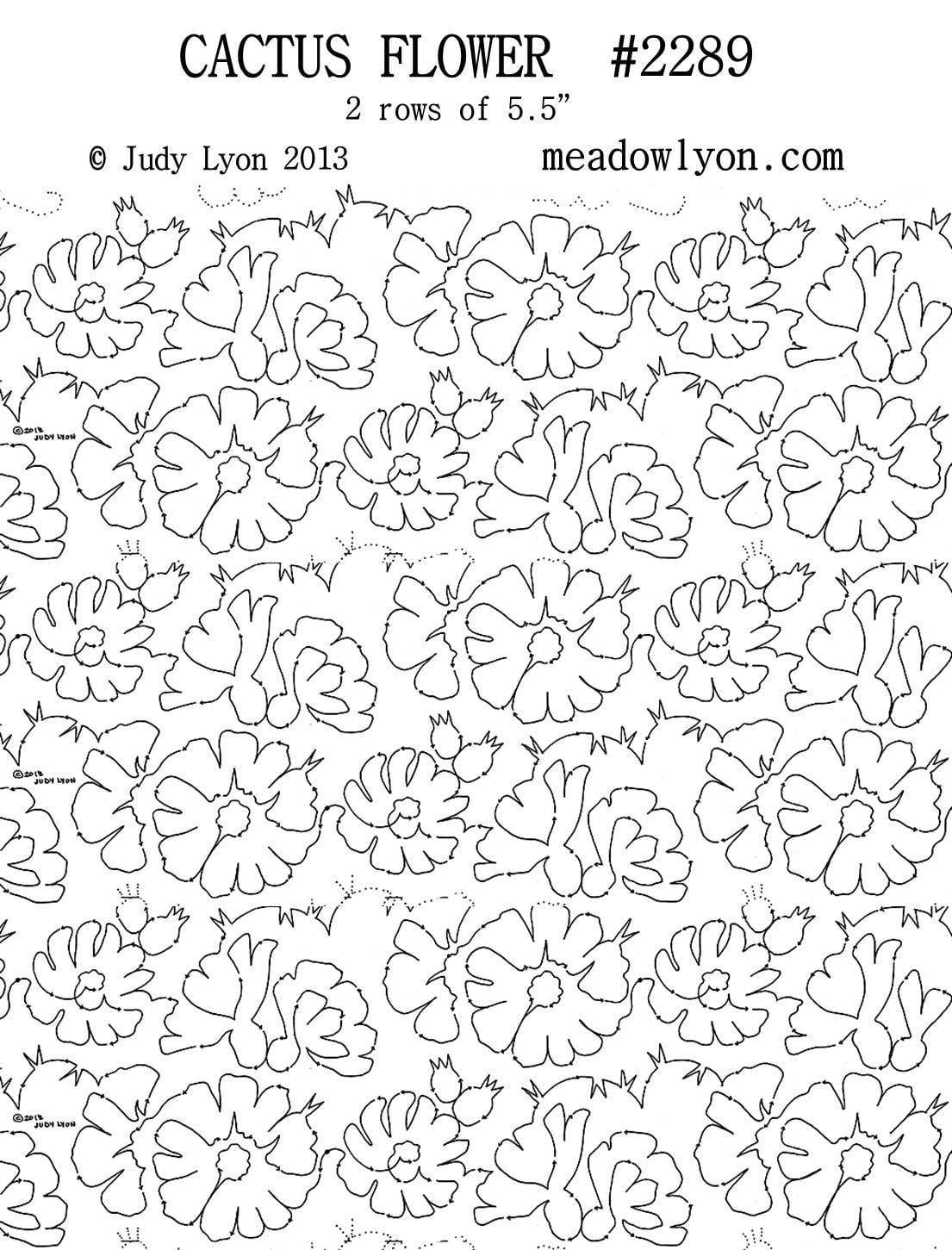 Cactus Flower 2 rows 6.5 Interlocking - Image 3