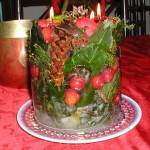 Christmas Greenery Ice Candle