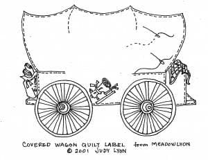 covered wagon label
