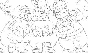 silly snowmen carolers