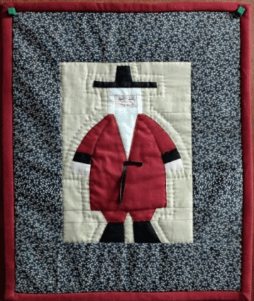Korean Santa Quilt Block PDF