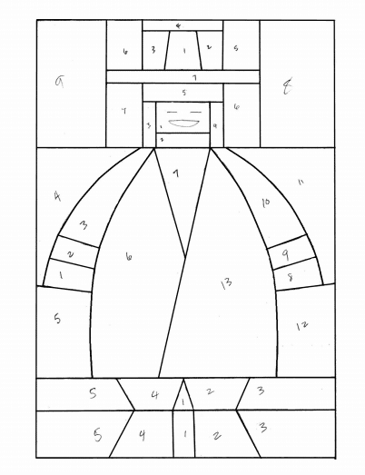 Korean Santa Quilt Block PDF - Image 3
