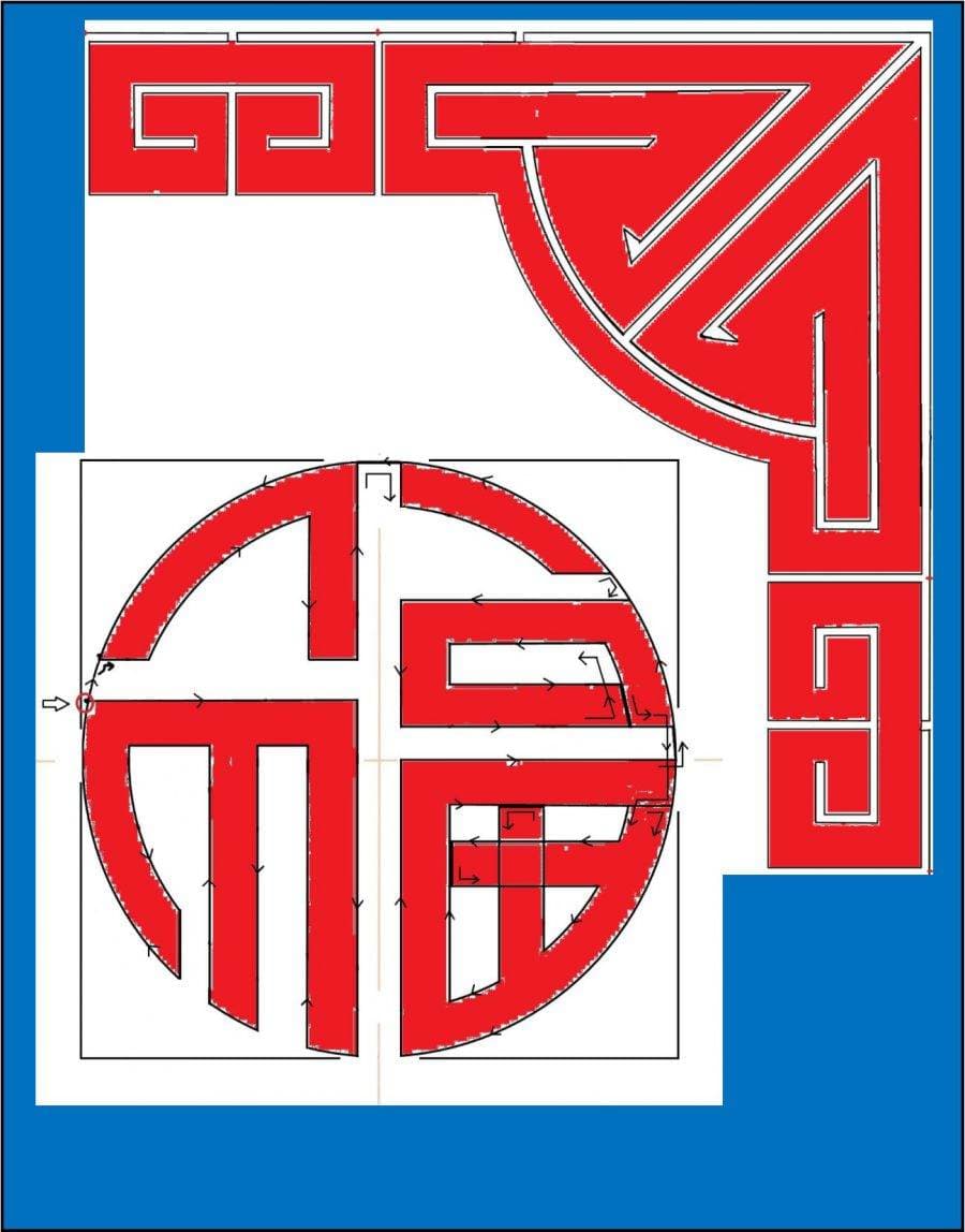 Asian Key w/ 3 Lucky Chinese Symbols - Image 2