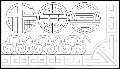 Asian Key w/ 3 Lucky Chinese Symbols - Image 3