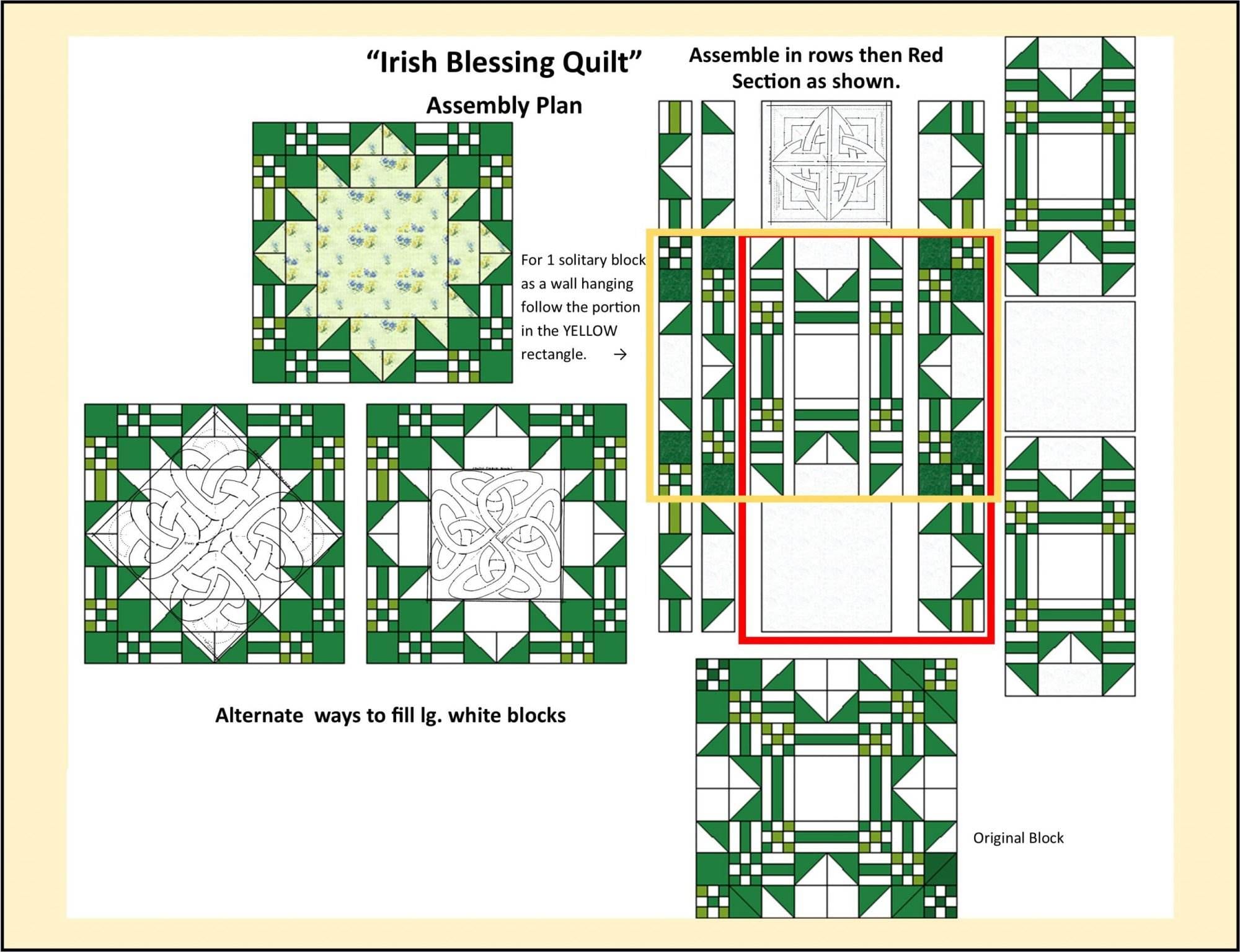 Irish Blessing Quilt Tutorial PDF - Image 3