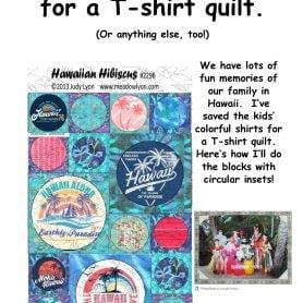 Making Circular Insets for T-shirt Quilts