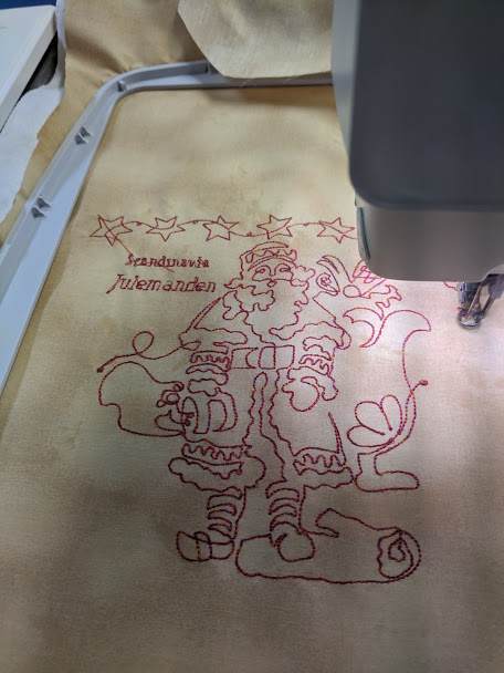Santa Scandinavia Redwork: Digital Embroidery Files or PDF Printable Paper - Image 3