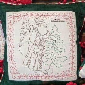Santa Germany Redwork: Digital Embroidery Files or PDF Printable Paper Files