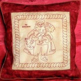 Santa Italy Redwork: Digital Embroidery Files or Printable PDF for Paper