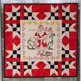 Santa Scandinavia Redwork: Digital Embroidery Files or PDF Printable Paper