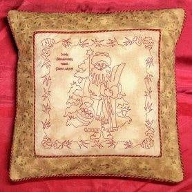 Santa Latvia Redwork: Digital Embroidery Files or Printable Paper PDF file