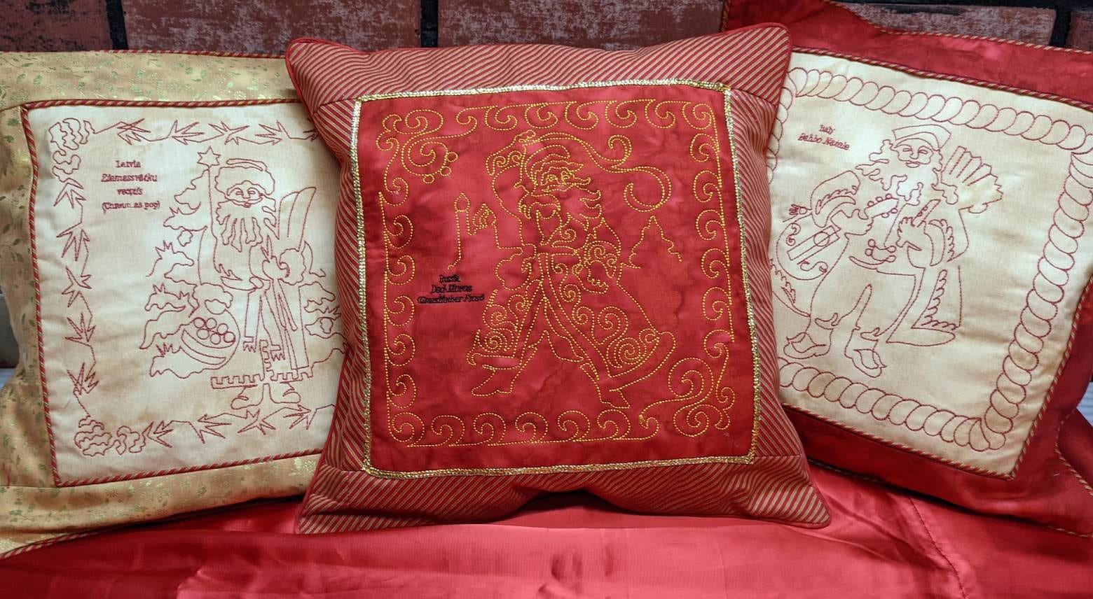 Santa Latvia Redwork: Digital Embroidery Files or Printable Paper PDF file - Image 3