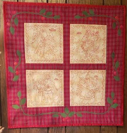 Santa France Redwork: Digital Embroidery Files or PDF Printable Paper Files - Image 2