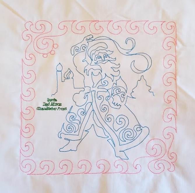 12 Santas for Embroidery Machine Redwork- set of 12! - Image 8