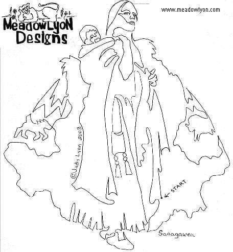 Free Sacagawea Drawing