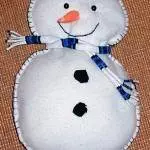cuddly snowman pillow