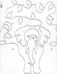Elephants with Vines 11" Interlocking
