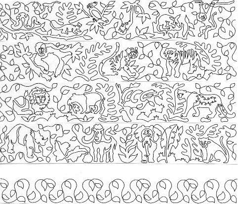 Jungle 6" Border Pattern