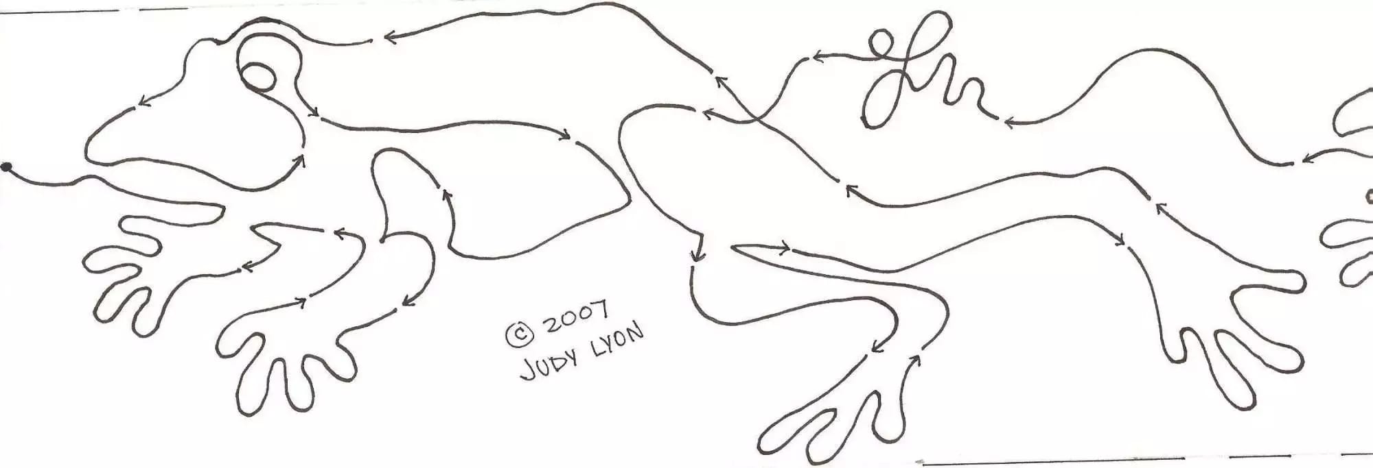 Leaping Frogs 4" Border Pattern