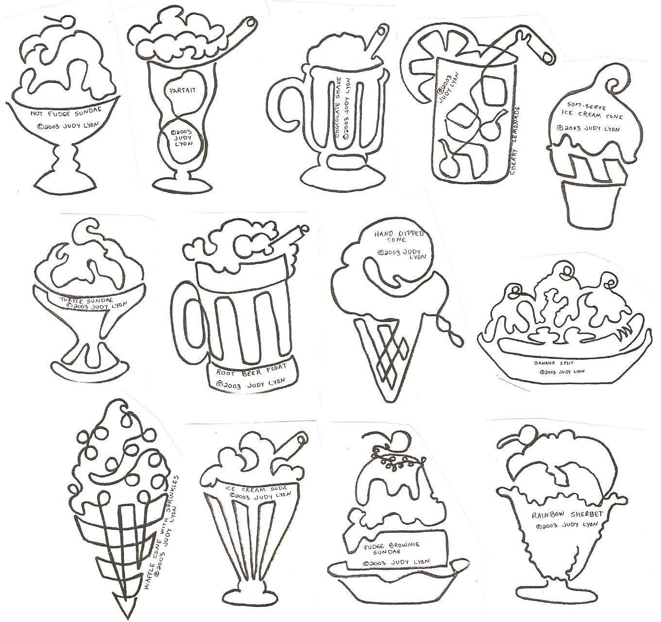 Soda Fountain 8" Block Pattern