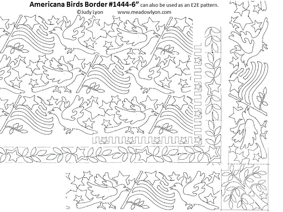 Americana Birds 6" Border Pattern - Image 5