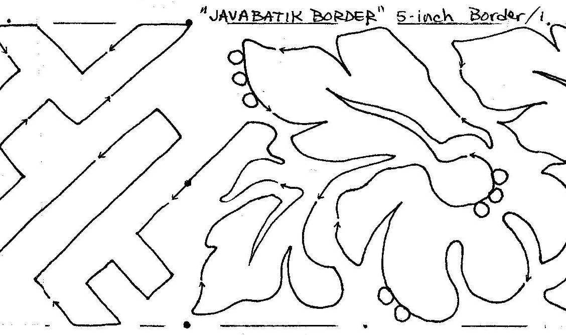 Java Batik Border 5" Border Pattern 5" Edge-to-Edge