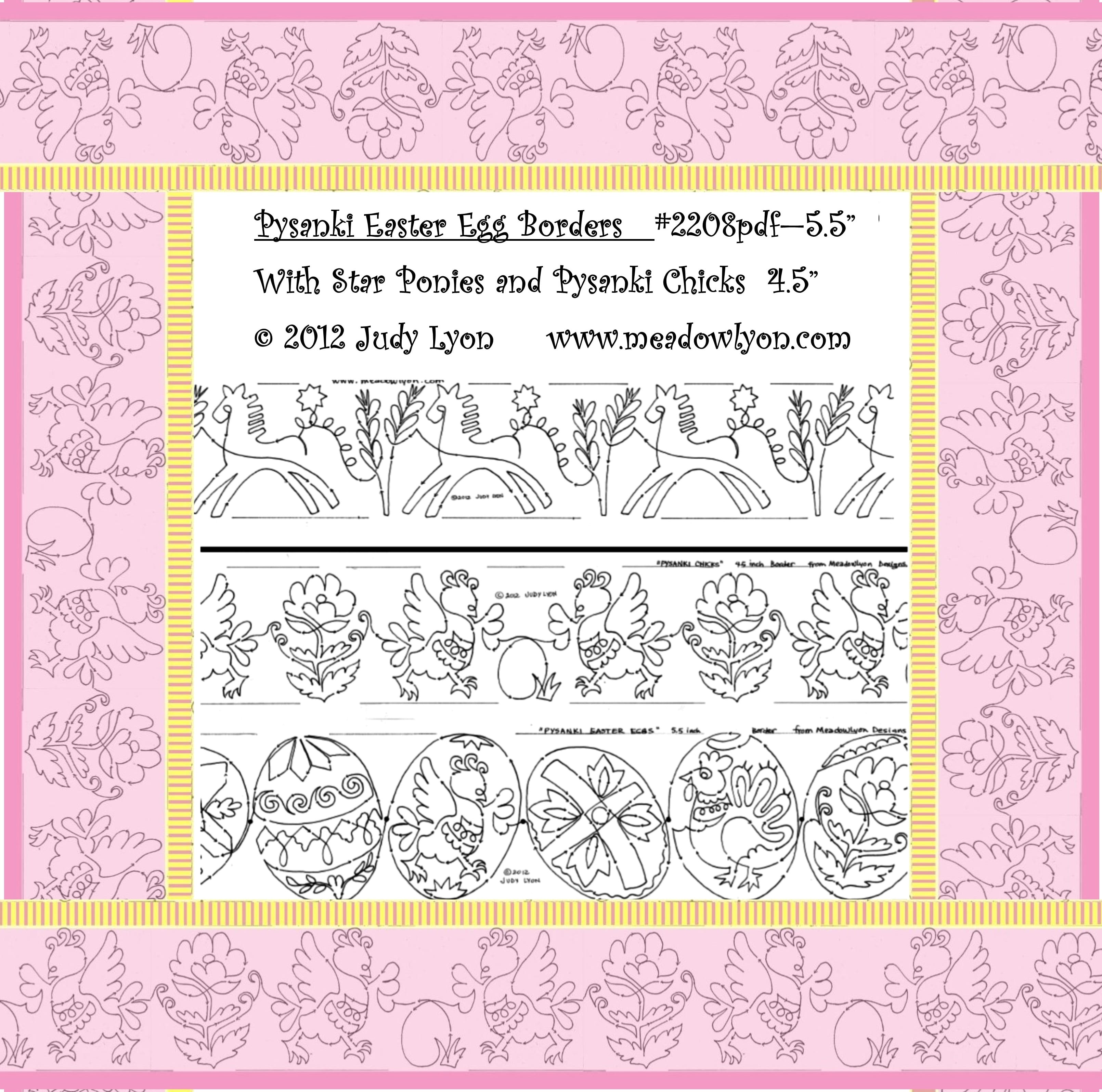 Pysanki Easter Eggs 5.5 borders