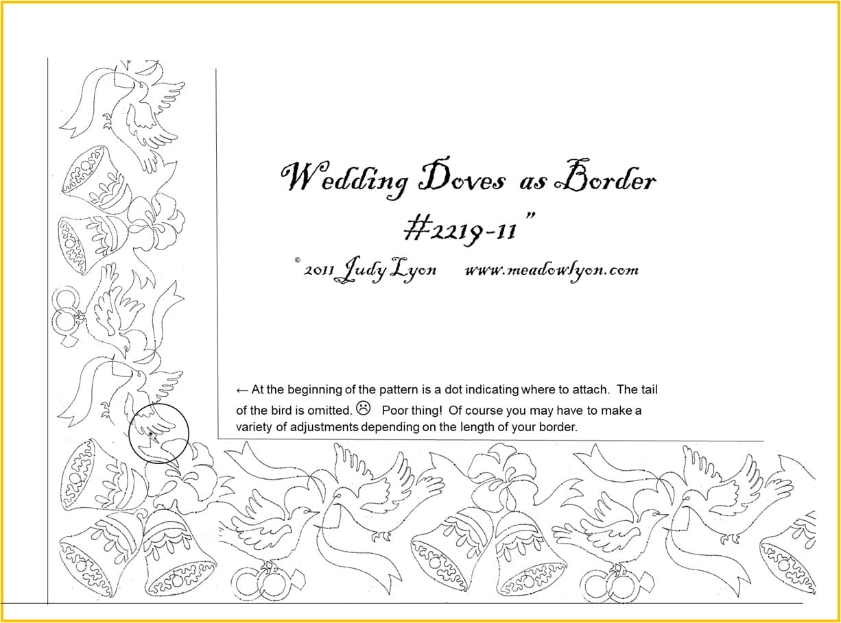 Wedding Doves 11" Border Pattern - Edge-to-Edge - Image 6