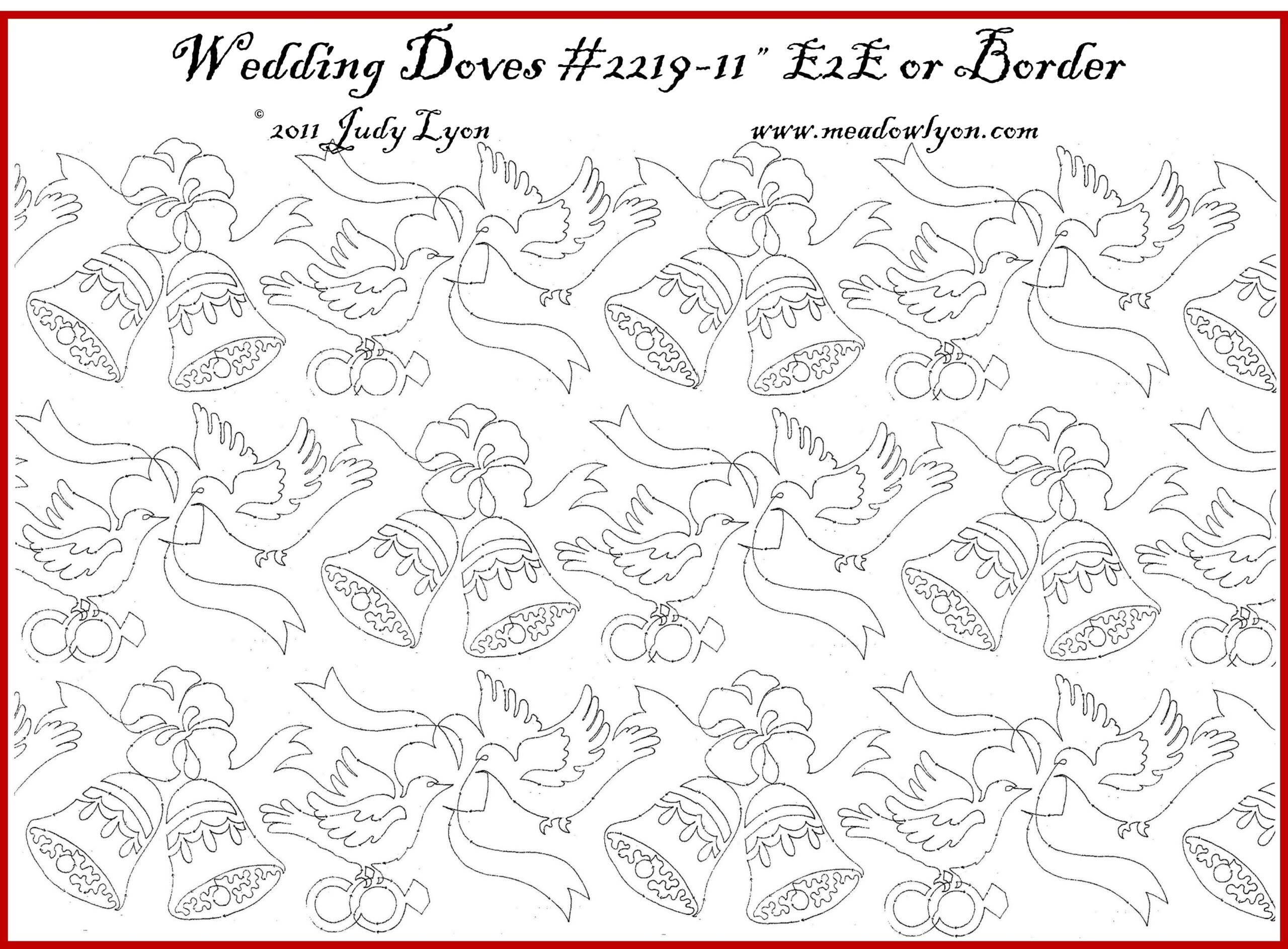 Wedding Doves 11" Border Pattern - Edge-to-Edge - Image 5