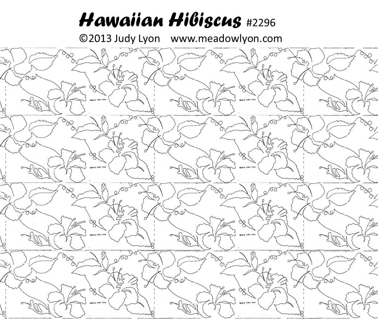 Hawaiian Hibiscus 10" Edge to Edge - Image 2
