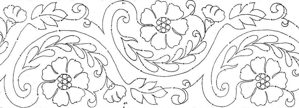 Chintz 11", 2 rows of 8" Interlocking