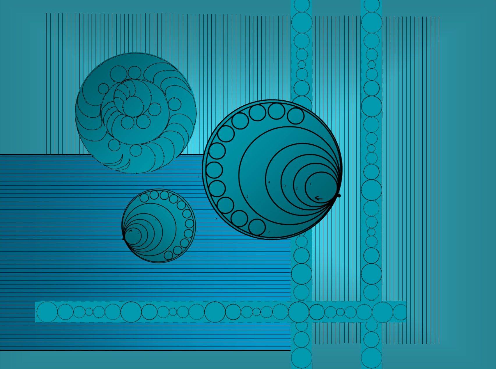 Circular Motion- three 2-inch sashings, 8"+10" Circular Motifs - Image 6