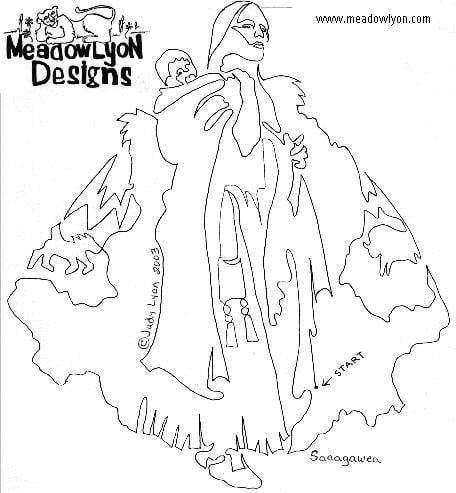 Free Sacagawea Drawing